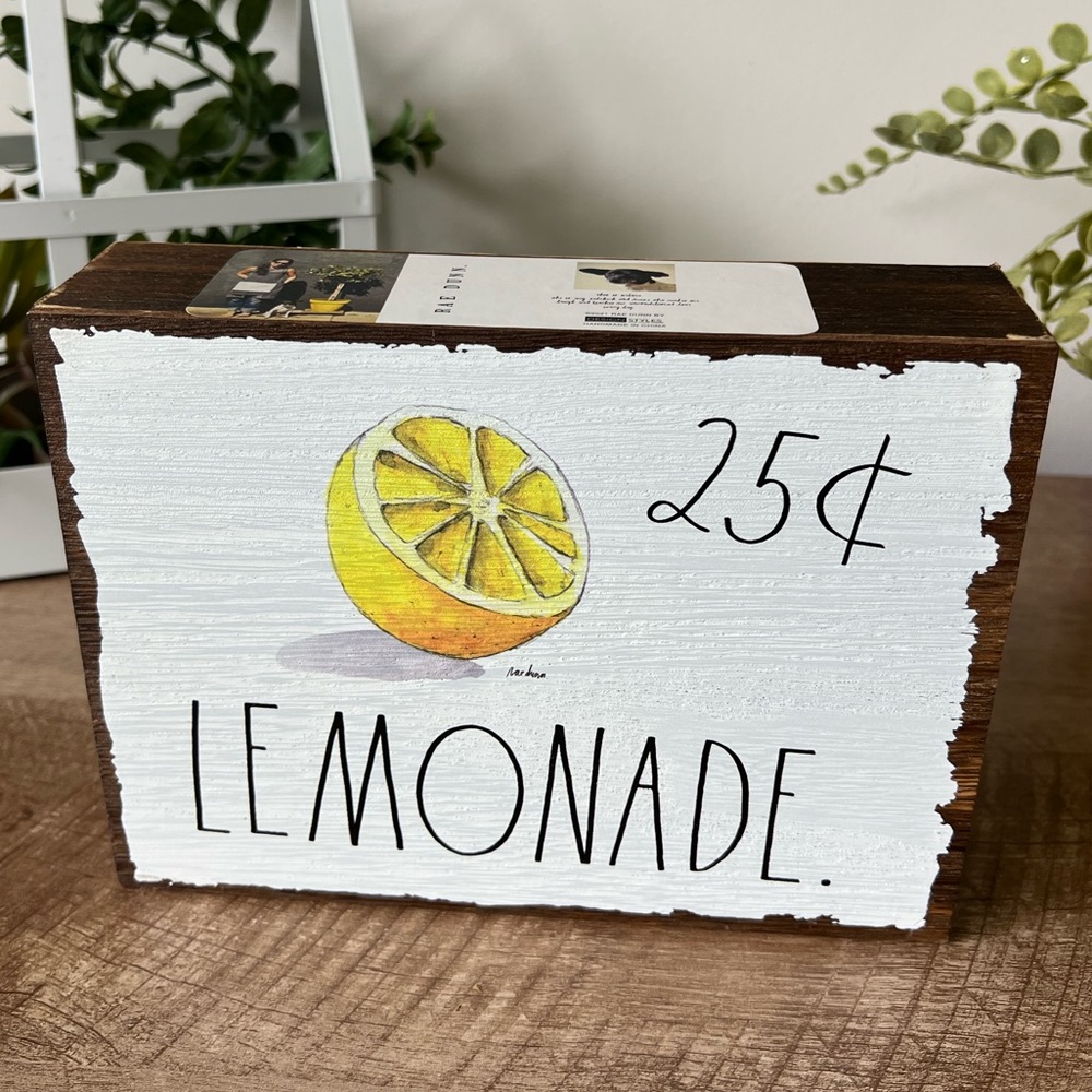 💛🍋 Rae Dunn  farmhouse lemonade stand wood sign distressed